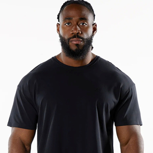Oversized 100% Cotton Men's T-Shirt High Quality Custom Logo Printed Long Length Men High Quality Oversized T-Shirts - Product Image 6