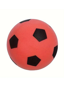 Ballon de football silencieux en mousse solide pour intérieur, 5 tailles |   Couture manuelle, simili cuir, couleurs mélangées, adapté aux adultes - Product Image 2