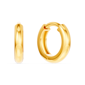 9K 10K 14K 18K <b>Solid</b> <b>Gold</b> <b>Huggies</b> Earrings 9mm IGI Certified RJC ODM OEM Ethical Fine Jewellery Manufacturer Wholesale EA502331 - Product Image 2