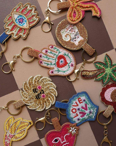 Handmade Beaded Crab Keychain Sea Animal <b>Bag</b> <b>Charm</b> Cute Keyring Summer Beach Accessory BY MULTI CRAFT - Product Image 5