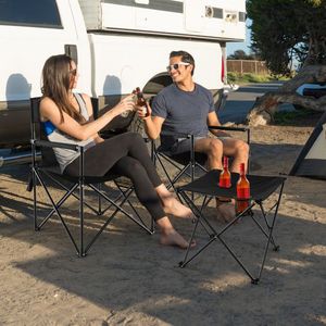 Outdoor Folding Camping Table and Chair Set with Carrying Bag for <b>Campers</b> - Product Image 3