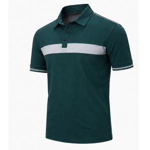 Camisas Personalizables de Alta Calidad para Hombre, Ecológicas, 100% Algodón, Corte Cómodo, Tallas Grandes, Tejidas, Manga Corta, Estilo Vintage para Golf - Product Image 2