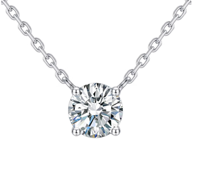 Wholesale IGI Certified 14K 18K Gold Lab Grown Diamond Solitaire Pendant Necklace Round Brilliant Cut <b>Choker</b> Jewelry for Women - Product Image 5