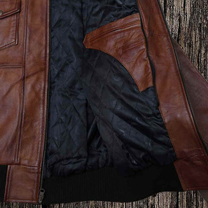 Chaqueta Bomber Negra con Capucha para Hombre, Cierre de Cremallera, Manga Larga, Estilo Casual, Resistente al Viento, Color Sólido, Corte Regular, para Otoño, 100% Algodón - Product Image 6