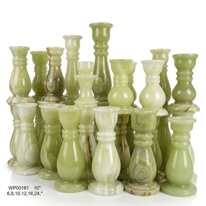 Jarrón de Suelo de Ónix Verde Estilo Moderno Contemporáneo WP00161, Jarrón de Piedra de Ónix Verde para Decoración del Hogar y Bodas, Diseño de Interiores - Product Image 1