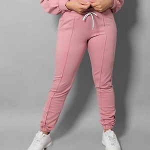Ensemble de survêtement décontracté rose pour femme, à capuche, sans manches, avec cordon de serrage à la taille, poches latérales, imprimé uni, coupe ample, léger pour l'été - Product Image 4