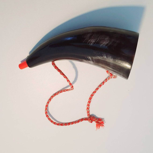 Petite trompette en corne de bœuf pour enfants, sifflet Viking, jouet pour fêtes de carnaval et de Noël, corne de buffle, agate - Product Image 1