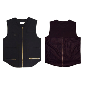 Professional Barber Sleeveless Vest for Men Customized Color 2 Pockets for Barber Tools One Way Zipper Waterproof Eco-Friendly - Product Image 6