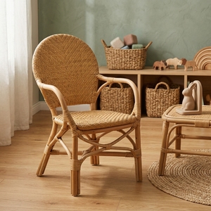 Nouvelle chaise de bistrot moderne et minimaliste en rotin brun naturel, fauteuil pour café français, restaurant, terrasse, mobilier d'extérieur - Product Image 2