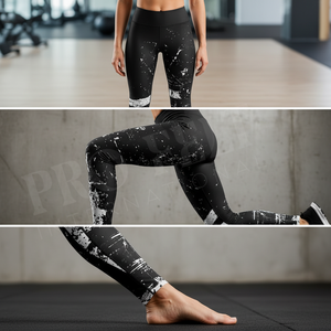 Leggings de sport, de jogging et de yoga en tissu polyester et élasthanne, design personnalisé basique, sublimation OEM, nouvelle qualité supérieure, coupe ajustée. - Product Image 4