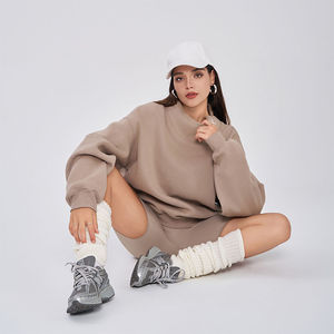High Quality Unisex Oversized Pullover <b>Mock</b> <b>Neck</b> Sweatshirt 100% Cotton Material Lightweight Breathable Summer Customised Logo - Product Image 5