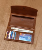 Portefeuille en cuir pleine fleur fait main de style simple, véritable cuir vintage pour homme et femme
