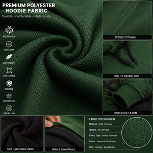 Sudadera con Capucha Personalizada Verde de Halloween con Diseño de Castillo Encantado y Calabaza, Unisex, Sublimada, Estilo Gótico, de Poliéster, Ropa Urbana - Product Image 5