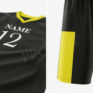 Tenue de basketball sans manches personnalisée pour club d'entraînement, uniforme de joueur sublimé avec nom d'équipe, kit sportif en mesh, uniforme athlétique - Product Image 4