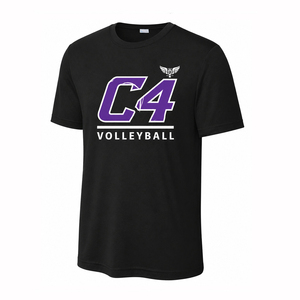 เสื้อยืดวอลเลย์บอลชาย C 4 พิมพ์ลายกราฟิกสีดำเสื้อยืดกีฬาทีมแบบกำหนดเองเสื้อเจอร์ซีย์แขนสั้นลำลองกีฬาสตรีทแวร์ - Product Image 1