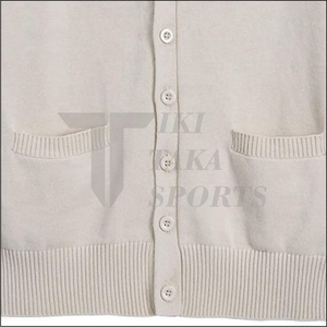Cardigan Tiki Taka Sports d'hiver de haute qualité, anti-boulochage, respirant, séchage rapide, motif uni, col rabattu, avec poches, ODM - Product Image 6