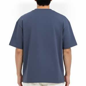 High Quality 100% Cotton Casual Wear Boxy Fit Lightweight <b>T</b>-<b>Shirt</b> Streetwear Solid Pattern Drop Shoulder Summer Wear Custom Logo - Product Image 6