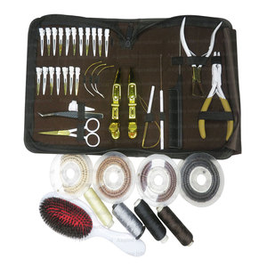 Multi Function Hair Extension Kit Crimping Plier Hair Pulling Hook <b>Beads</b> Reel <b>Thread</b> Hair Sectioning Clips and Scissor - Product Image 6