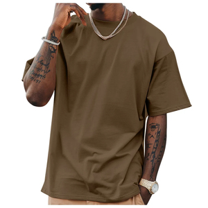 T-shirt graphique surdimensionné en maille, personnalisé sur le devant, en coton épais, style streetwear, impression sérigraphique, OEM ODM, vente en gros - Product Image 6