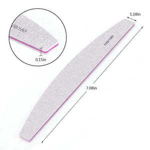 Double-Sided Emery <b>Nail</b> File 180 Grit Reusable Sandpaper <b>Nail</b> Care Tool 25PCS Straight Pattern - Product Image 5