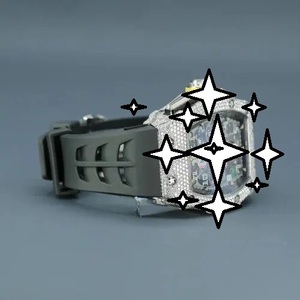 Luxury Men's Stainless Steel Square <b>Chronograph</b> Dial Sapphire Crystal Black Silicone Band Mechanical Movement - Product Image 3