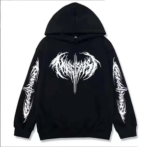 เสื้อฮู้ดผู้ชายยอดนิยมประจำฤดูใบไม้ร่วง ผ้าฝ้ายฟลีซ 100% พิมพ์ลาย ระบายอากาศ แห้งเร็ว ทรงหลวมปกติ รับสกรีนโลโก้ - Product Image 1
