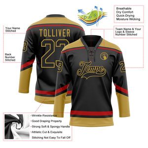 Maillot de hockey sur glace pour entraînement sportif en plein air - Couleurs et designs personnalisés, 100% polyester, respirant, antibactérien, séchage rapide - Product Image 6
