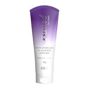 Gel nettoyant visage Acmed Pimple Care pour peaux acnéiques et grasses avec acide salicylique, huile d'arbre à thé et aloe vera, nettoyant doux - 70g - Product Image 1