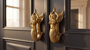 Handmade Brass Mermaid <b>Door</b> Handle Nautical <b>Decorative</b> <b>Door</b> Pull Handle Hardware Interior <b>Door</b> for <b>Front</b> <b>Door</b> Home and Cottage - Product Image 6
