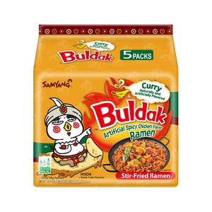 Proveedor mayorista de fideos ramen coreanos picantes Samyang Curry Buldak (paquete de 5) a bajo precio y de gran venta. - Product Image 1