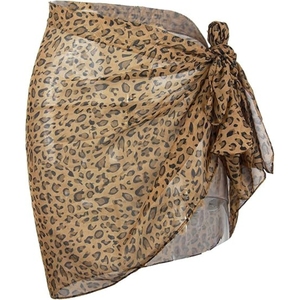 Women's <b>Short</b> <b>Sarong</b> Wrap Skirt Chiffon Swimsuit Cover up Beach Pareo Wraps - Product Image 2