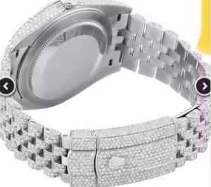 นาฬิกาเพชรโมอิสซาไนต์คุณภาพสูง พร้อมผิวเรียบเงางามและสายโลหะทนทาน สำหรับผู้ชายและผู้หญิง สไตล์ทันสมัยและใช้งานได้ยาวนาน - Product Image 2