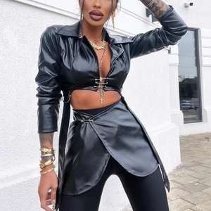 Women's Genuine Leather Winter Motorcycle <b>Jacket</b> Eco-Friendly Snake Skin Removable Hood Wool Liner Double Breasted Zipper Long - Product Image 4