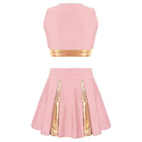 Ensembles d'uniformes de cheerleading sur mesure avec strass, en tissu léger polyester/coton pour adultes