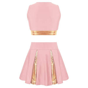 Ensembles d'uniformes de cheerleading sur mesure avec strass, en tissu léger polyester/coton pour adultes - Product Image 6