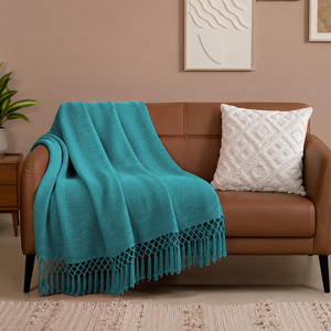 High Quality Cotton Throw <b>Blanket</b> With Fringes Design for Home Decor Eco Friendly Cotton Thorw at Factory price. - Product Image 1