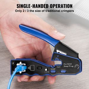 ชุดเครื่องมือเข้าหัวสาย RJ45 พร้อมหัวต่อเหล็ก 20 ชิ้น สำหรับงาน DIY ระดับ Cat5e/Cat6/Cat6a ใช้กับปลั๊กโมดูลาร์ 8P8C - Product Image 5