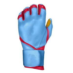 Gants de frappe personnalisés avec logo bleu, en tissu tricoté Spandex Nylon, fermeture à enfiler, unisexe adulte, entraînement flexible, main droite - Product Image 4
