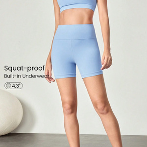 Shorts de yoga taille haute pour femmes, modernes et personnalisables, en tissu haute performance pour le sport, idéaux pour le branding - Product Image 5