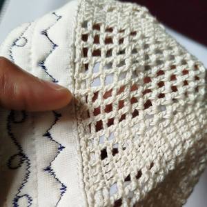 Chapeau de prière musulman Kufi en coton 100% tricoté à la main, tissu maillé respirant, égyptien, pour hommes, ajustable, écologique, toutes saisons - Product Image 3