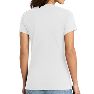 <b>Women</b> 100% Soft <b>PRE</b>-SHRUNK Cotton Ladies T-Shirt Graphic Print White Cotton Short Sleeve Crew Neck T-Shirt - Product Image 2