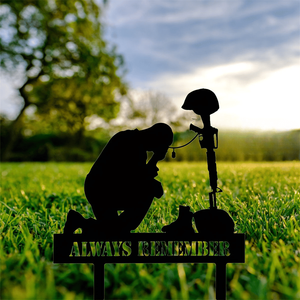 Targa commemorativa CIFbuy Silhouette per esterni, tributo patriottico ai veterani, decorazione da giardino, servizio di ritiro disponibile - Product Image 2