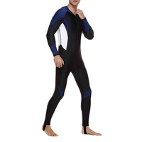 Combinaison de plongée unisexe en néoprène 3 mm, fermeture éclair courte au dos, respirante, anti-humidité, noire et bleue, imperméable