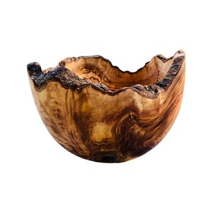 Handcrafted Olive <b>Wood</b> Bowl Natural Edge Wholesale | Moradabad Artisan - Product Image 4