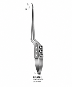 Porte-aiguille micro Yasargil Bayount 200 mm, kit chirurgical manuel |   Acier inoxydable de qualité supérieure - Product Image 1