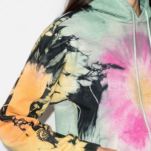 Sweat à capuche pour femme en polaire légère et ample, avec logo sur le devant, 100% coton, confortable et respirant - Product Image 3