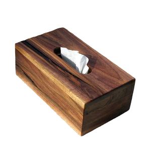 Porta pañuelos de madera con acabado de diseño para temas de decoración contemporánea, que añaden un toque elegante y organización. - Product Image 1