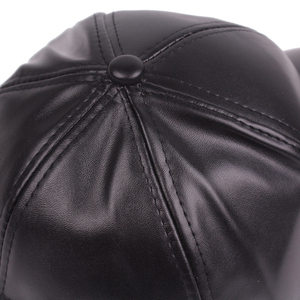 Reasonable Price Casual Wear Men's Baseball Cap Leather Curved Breathable <b>Waterproof</b> Customizable All-Season Outdoor - Product Image 3