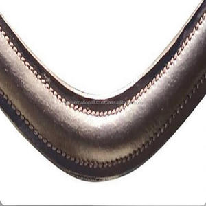 Bande de front de cheval en cuir surélevé incurvée classique au design personnalisé avec coutures cirées durables disponibles dans toutes les tailles et couleurs - Product Image 6