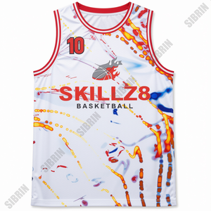 Uniformes de Baloncesto Personalizados Sibrin al por Mayor |   Camisetas y Pantalones Cortos de Equipo con Logotipo, Nombre y Número |   Uniforme de Baloncesto Sublimado Reversible USA - Product Image 6